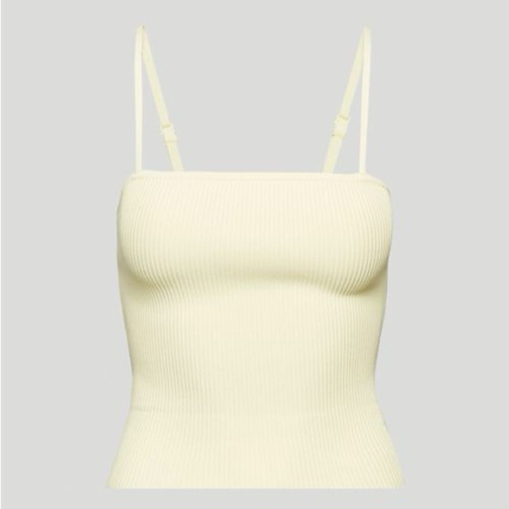 Babaton Contour Chamomile Yellow Sculpt Knit Cami Tank - Picture 1 of 5